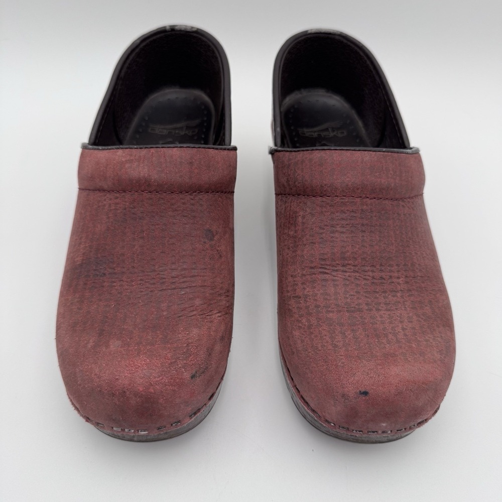 Dansko XP Maroon Red Leather Women's Clog Size 38 (8-9 US) 106247878 - Picture 3 of 9